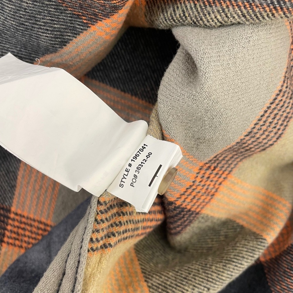 Prana Flannel Shirt Womens Large Golden Canyon Organic Cotton Plaid Fall - Picture 4 of 13
